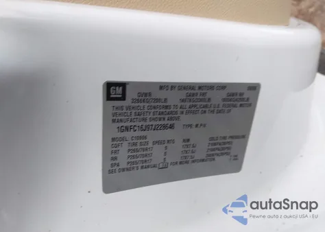 2007 Chevrolet Suburban 1500 Lt из США, поврежденный, VIN 1GNFC16J97J228646